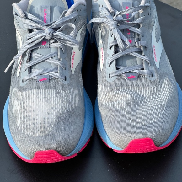 Brooks Women’s Launch GTS 9 Grey Blue Pink Supportive Running Shoe - Picture 5 of 14